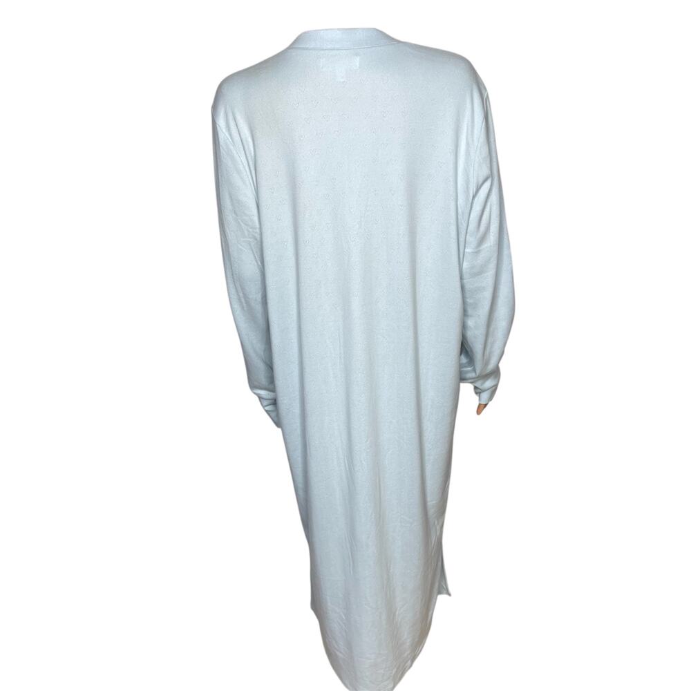 P.J. Salvage Pointelle Hearts Cardigan size XL Baby Blue  New Button Down - Picture 5 of 12